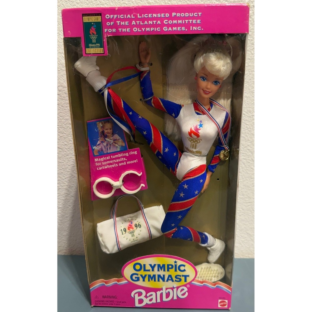 Vintage 1996 Olympic Gymnast Barbie Atlanta Games Special Edition Mattel NIB
